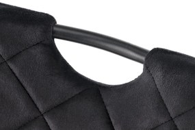 Krzesło tapicerowane K577 VELVET czarne  HALMAR
