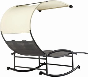 Leżanka ogrodowa dwuosobowa - bujak Sunset 301 z daszkiem