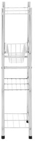 Regał łazienkowy w kolorze srebra z połyskiem 35x68 cm – Premier Housewares