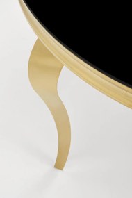 Złoty okrągły stół w stylu retro Reginald 2 Halmar