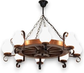 Brilagi - Żyrandol na łańcuchu ROATA 8xE14/40W/230V, średnica 70 cm, buk/orzech