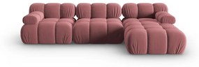 Różowa aksamitna sofa 285 cm Bellis – Micadoni Home