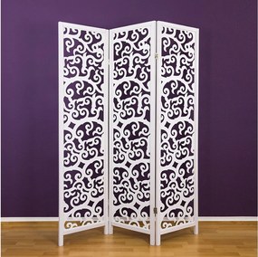 Przegroda pokojowa 130x2,2x175 cm biała Shoji