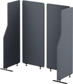 Parawan akustyczny Sadie, kolor Carbon Fog, rozmiar 240/145 cm