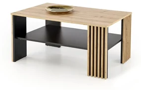 Ława FEMINA 110x65 dąb artisan/czarna HALMAR