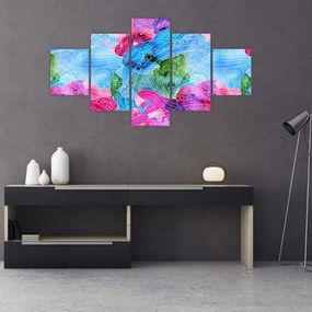 Obraz - Kolorowe fale (125x70 cm)