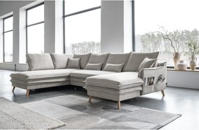 Beżowy rozkładany narożnik (lewostronny/w kształcie litery U) Charming Charlie – Miuform