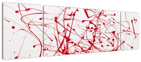 Obraz przy użyciu techniki drippingu (170x50 cm)
