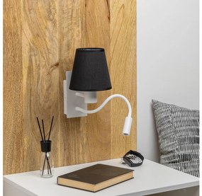 Brilagi - LED Kinkiet NUBILA 1xE27/25W/230V + LED/3W biały/czarny