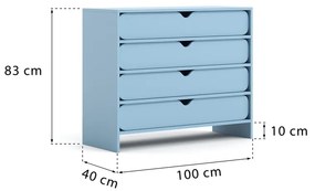 Niko komoda z szufladami Baby Blue