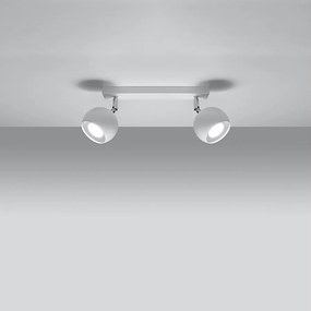 Plafony nowoczesny Rayis, stal - 2 źródło światła 3000K - L.30 x H.16 cm - biały