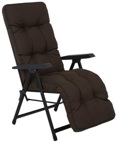 Fotel ogrodowy z podnóżkiem Lena Plus Black Edition H047-04PB PATIO