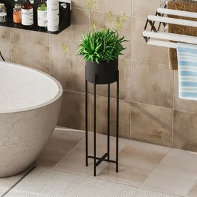 Metalowy stojak na kwiaty GED-025 Loft czarny