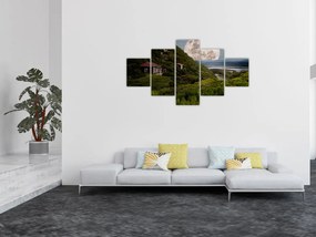 Obraz krajobrazu z księżycem (125x70 cm)