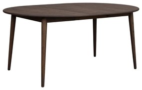 Ciemnobrązowy okrągły rozkładany stół z litego drewna dębowego ø 120 cm Tyler – Rowico