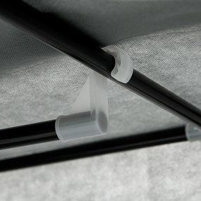 HOMCOM Szafa z tkaniny Szafa do przechowywania ubrań składana, 1 drążek na ubrania, 6 półek, 102 x 42,5 x 162,5 cm, Szary