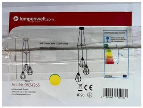 Lampenwelt - Żyrandol na lince ELDA 3xE27/60W/230V