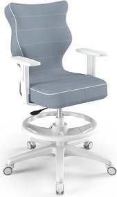 Krzesło obrotowe z podnóżkiem i podłokietnikami Duo White rozmiar 5 (146-176,5 cm)