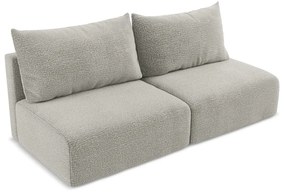 Jasnoszara rozkładana/ze schowkiem sofa 216 cm Kalena – Makamii