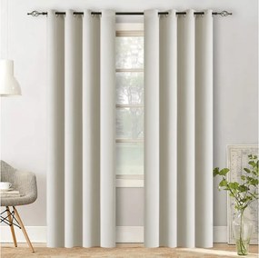 2x Zasłona biało-kremowa OXFORD 140x250 cm