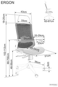 Fotel ergonomiczny Ergon czarny SIGNAL