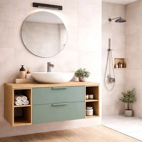 Zielona wisząca szafka pod umywalkę z szufladami M3-Z11