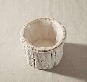 Osłonka z kory 12 cm Naturalna Doniczka Boho Rustykalna Dekoracja do Roślin