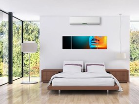 Obraz - Błyszcząca twarz (170x50 cm)