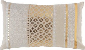 Poduszka dekoracyjna bawełniana GAYA, metaliczny wzór, 30 x 50 cm
