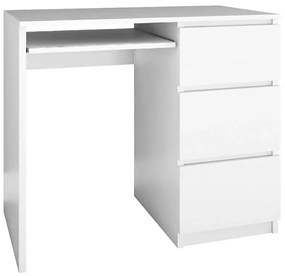 Białe biurko dla dziecka, dziewczynki z szufladą na klawiaturę E0-N37