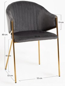 Eleganckie aksamitne krzeso