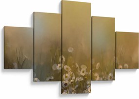 Obraz - Obraz olejny stokrotek (125x70 cm)
