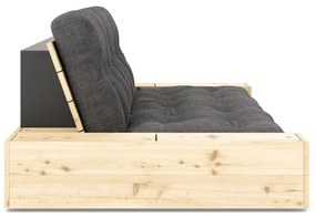 Antracytowa sztruksowa rozkładana sofa 244 cm Base – Karup Design