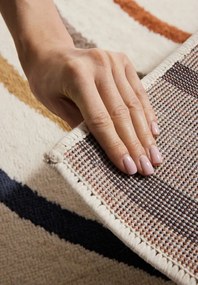 Dywan dziecięcy Adventures – Podwójna tęcza naturalne kolory 160 cm x 235 cm Atest Oeko - Tex