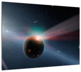 Obraz na szkle - planeta (70x50 cm)