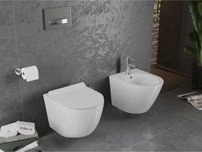 Mexen Lena miska wc Rimless z deską wolnoopadającą slim, duroplast, biała połysk - 30224000