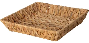 Kosz kwadratowy pleciony z hiacyntu wodnego BRAID, 29 x 29 cm