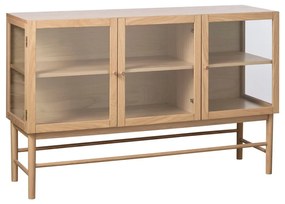 Witryna z litego drewna dębowego 88x140 cm Elba – Unique Furniture