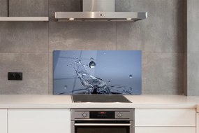 Szklany Panel Pojedyncza Kropla w Zbliżeniu