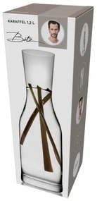 Biała szklana karafka 1,2 l Fluidum − Bitz