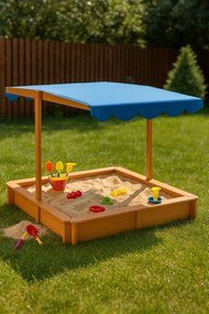 Drewniana piaskownica z regulowanym daszkiem Z2-Z87