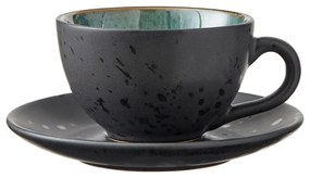 Czarne kamionkowe filiżanki zestaw 4 szt. 240 ml Black/Mix – Bitz