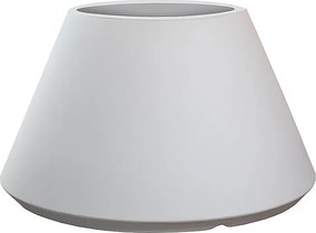 Stromboli Biały okrągły wazon z żywicy o stożkowym kształcie do roślin doniczkowych i ogrodowych, śr. 60x35h