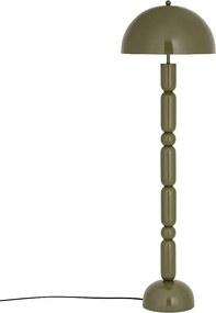 Lampa stojąca grzybek metalowa - śr. 45 x wys. 147 cm - Błyszczący khaki - ELDON