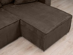 Rozkładana narożna sofa SMART COSARO ciemnobrązowa, dwustronna + 2 poduszki GRATIS