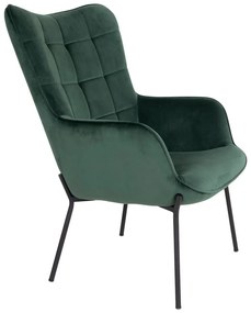 Zielony aksamitny fotel House Nordic Glasgow