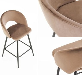 Hoker tapicerowany tkaniną velvetową H96 Halmar