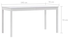 Stół minimalistyczny jadalniany Jedris 2X – biały