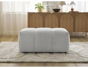 Jasnoszary podnóżek z tkaniny szenilowej Roxelane – Bobochic Paris