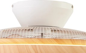Wentylator sufitowy z nadrukiem drewna z efektem gwiazdy 60 cm z LED z możliwością ściemniania z pilotem - Climo